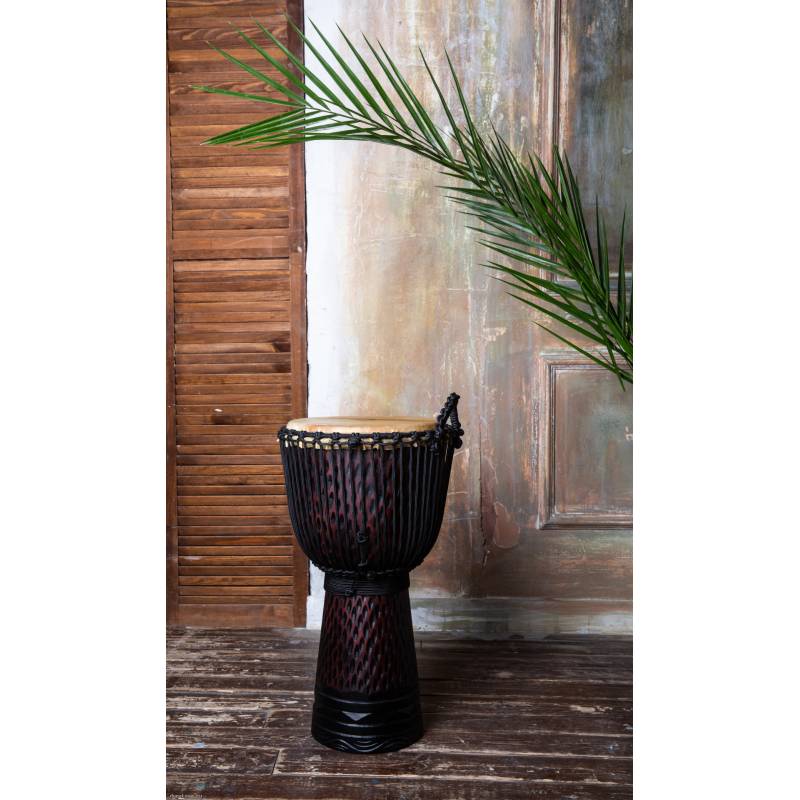 Фото YUKA DJWPRO012-24 Leopard - Джембе с верёвочной настройкой Юка