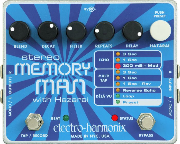 Фото Electro-Harmonix Stereo Memory Man w/ Hazarai SALE  гитарная педаль Delay/ Reverse/ Loop