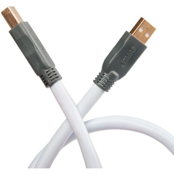 Фото Кабель Supra USB 2.0 A-B Blue 8.0 m
