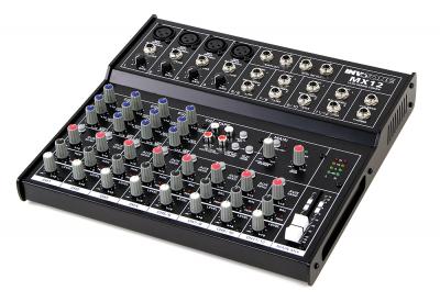 Фото Invotone MX12 - Микшерный пульт 4 микрофонных входа  XLR , Jack 4 стерео входа с балансными джеками