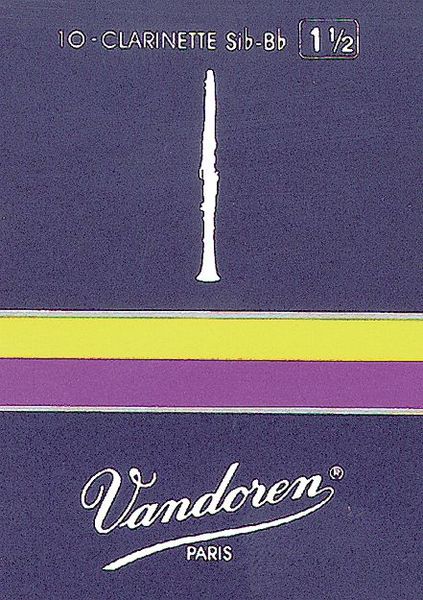 Фото Vandoren CR1125  трости для кларнета Eb , традиционные (синяя пачка), №2.5, (упаковка 10 шт. )