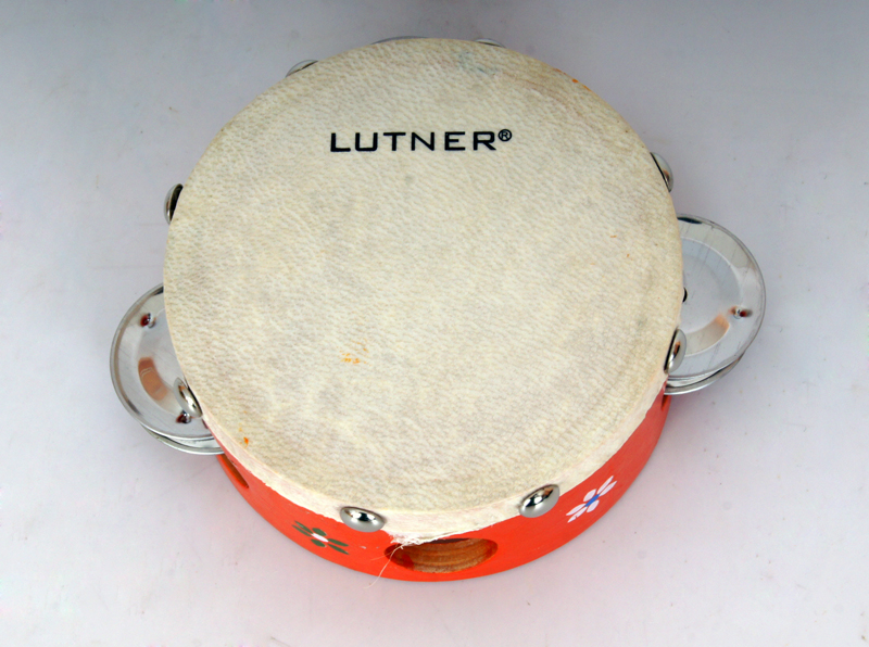 Фото Тамбурин Fleet TH4-3B с кожей с 3 бубенцами