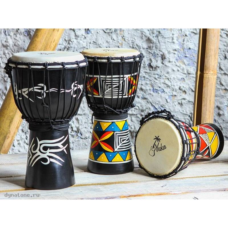 Фото YUKA DJWT07-16 - Джембе с верёвочной настройкой Юка