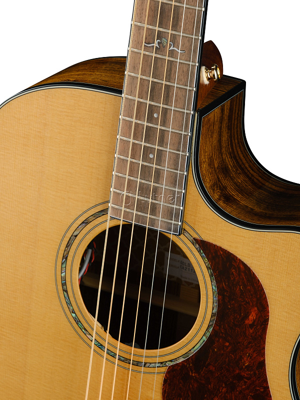 Фото Gold-A6-Bocote-WCASE-NAT Gold Series Электро-акустическая гитара, цвет натуральный, с чехлом, Cort