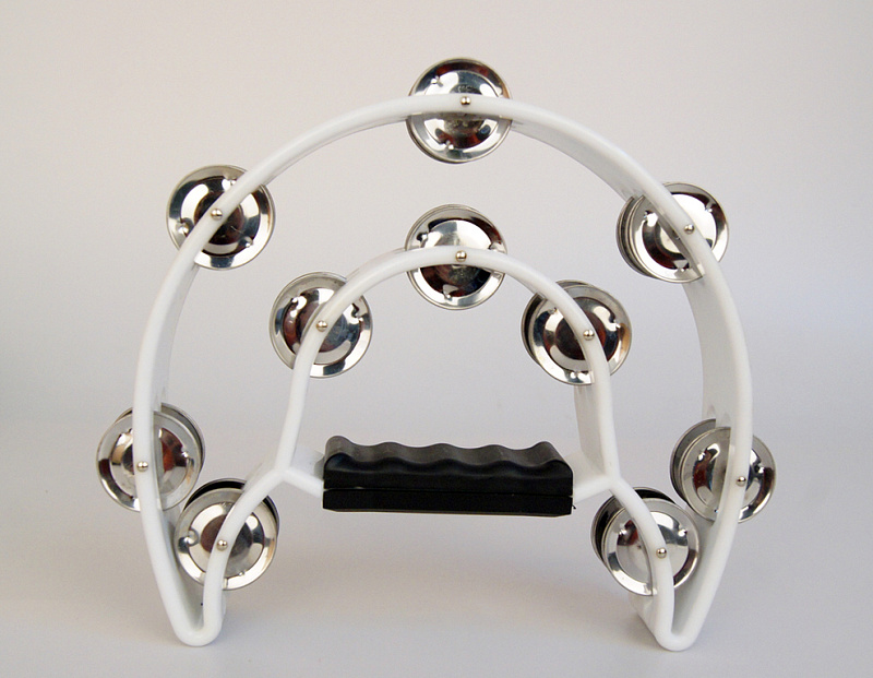 Фото Тамбурин на ручке полумесяц 20 пар бубенцов Fleet FLT-TW20