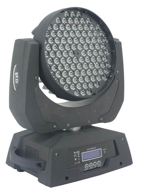 Фото Nightsun SPB018  вращающ. голова WASH  на LED 108 x 3W RGBW, DMX, звук актив, авто.