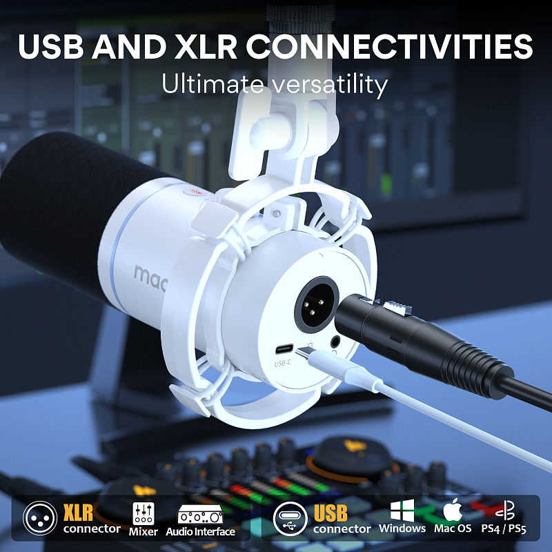 Фото Микрофон Maono PD200X (white)