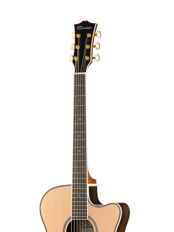 Фото Акустическая гитара, с вырезом, цвет натуральный Caraya SP50-C/N