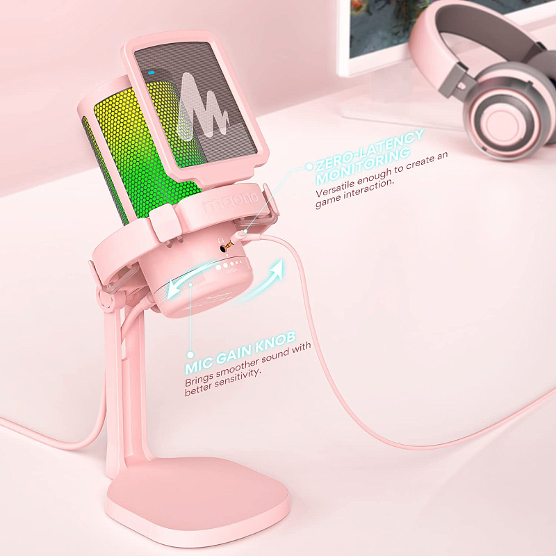 Фото Микрофон Maono DGM20 (pink)
