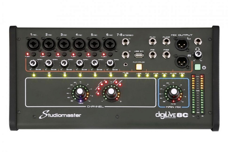 Фото Компактный цифровой микшерный пульт Studiomaster Digilive 08C