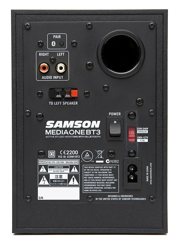 Фото Пара активных студийных мониторов Samson MediaOne BT3 Bluetooth
