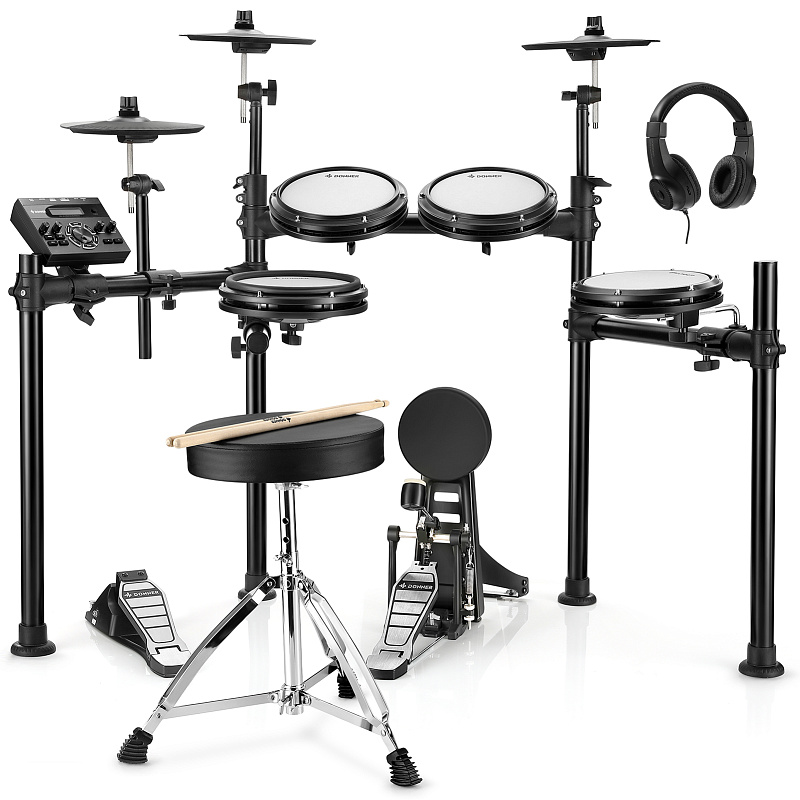 Фото Электронная ударная установка DONNER DED-200 Electric Drum Set  5 Drums 3 Cymbals